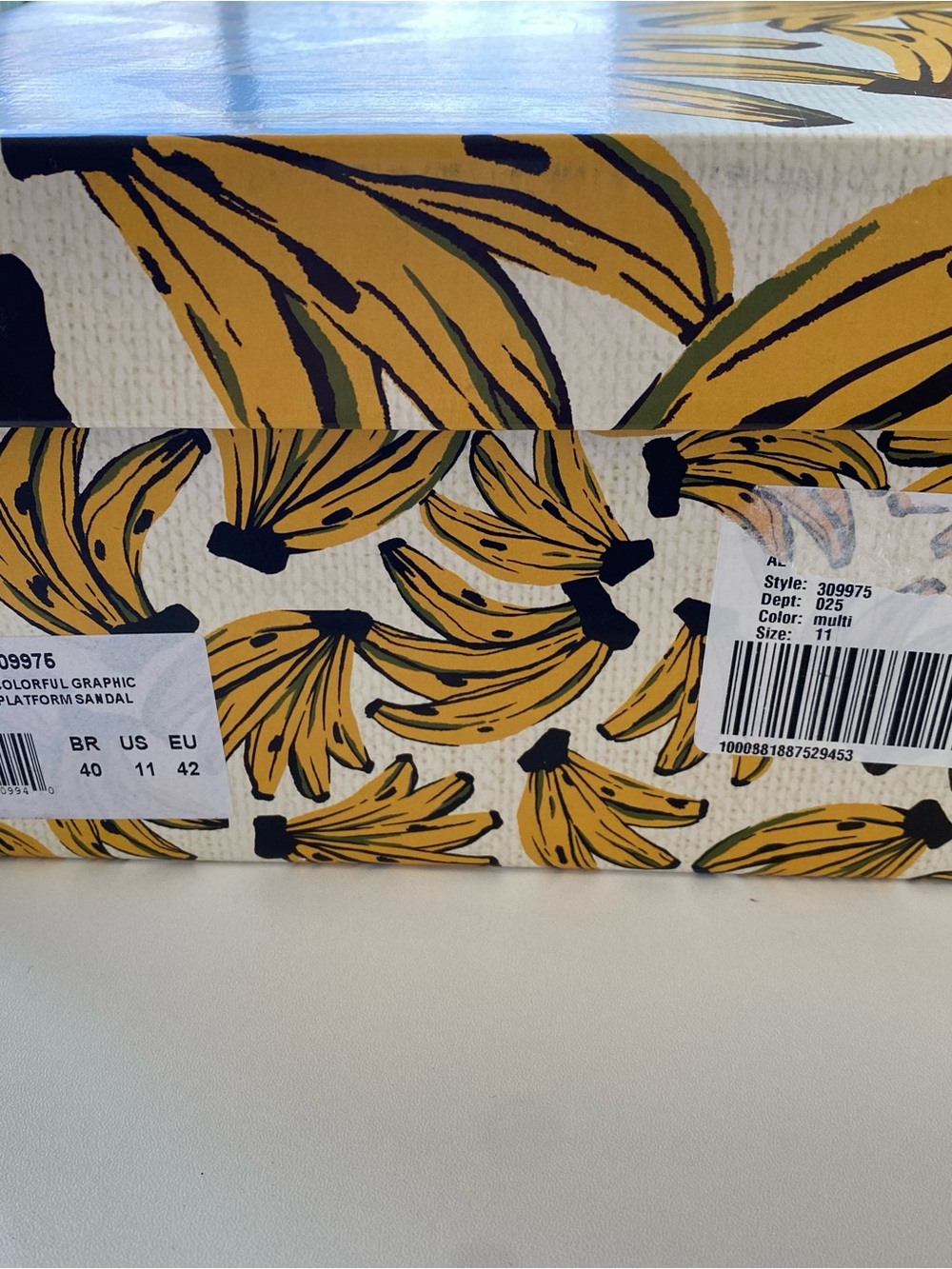 NWT Farm Rio Colorful Graphic Platform Sandal Heels Size 11 Tropical - Picture 15 of 16
